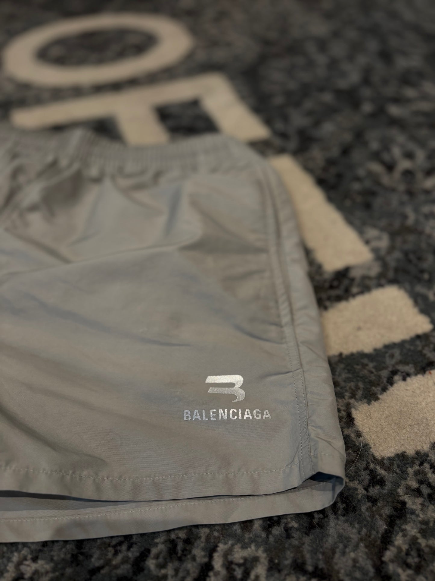 Balenciaga Gray Swim Trunks Size XS