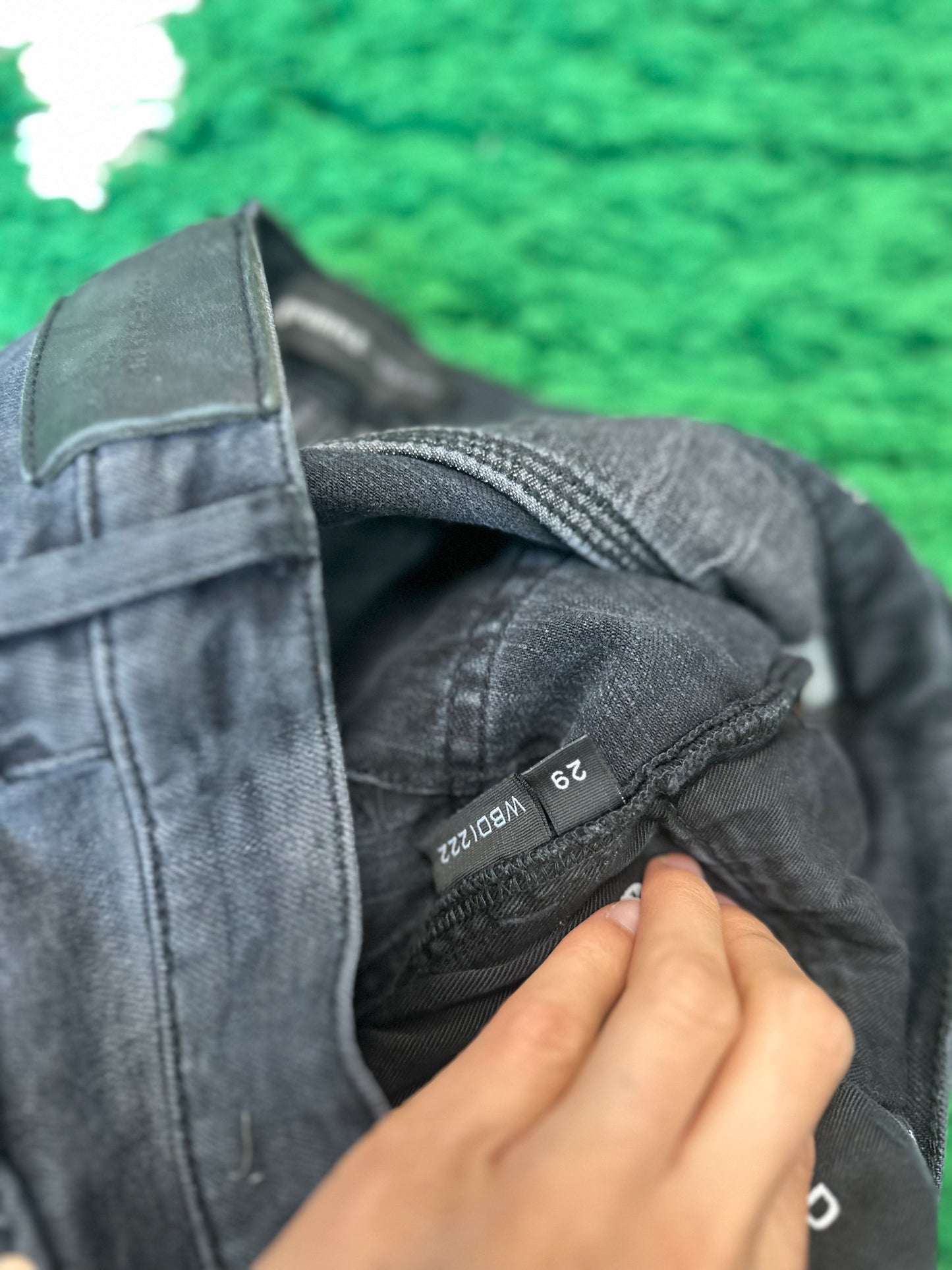 Purple Jeans Black Distressed Size 29