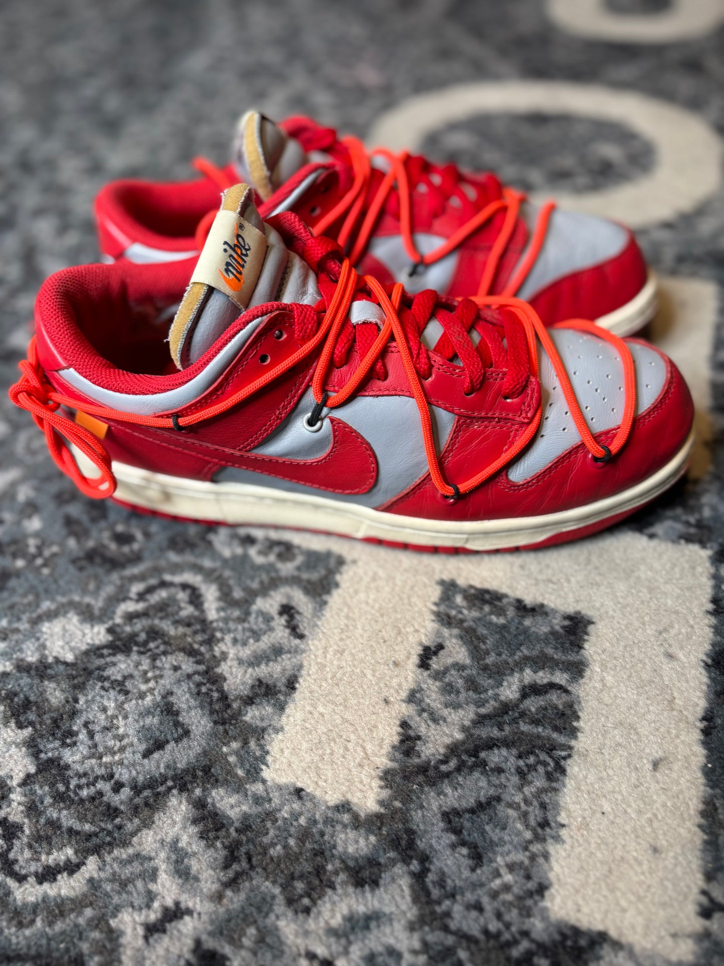 Nike Dunk Low “Off White University Red” PO RB SIZE 9