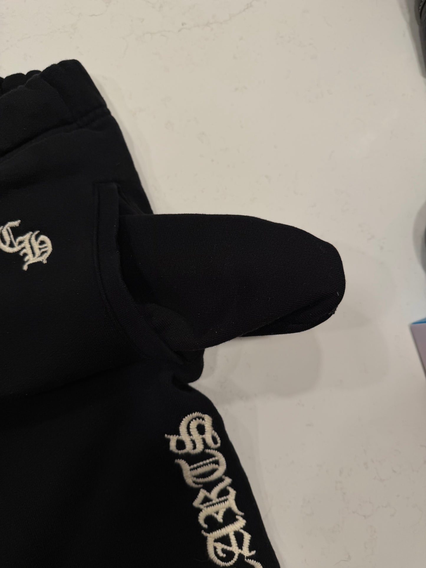Chrome Hearts Sweat Shorts Black Embroidered Size Large