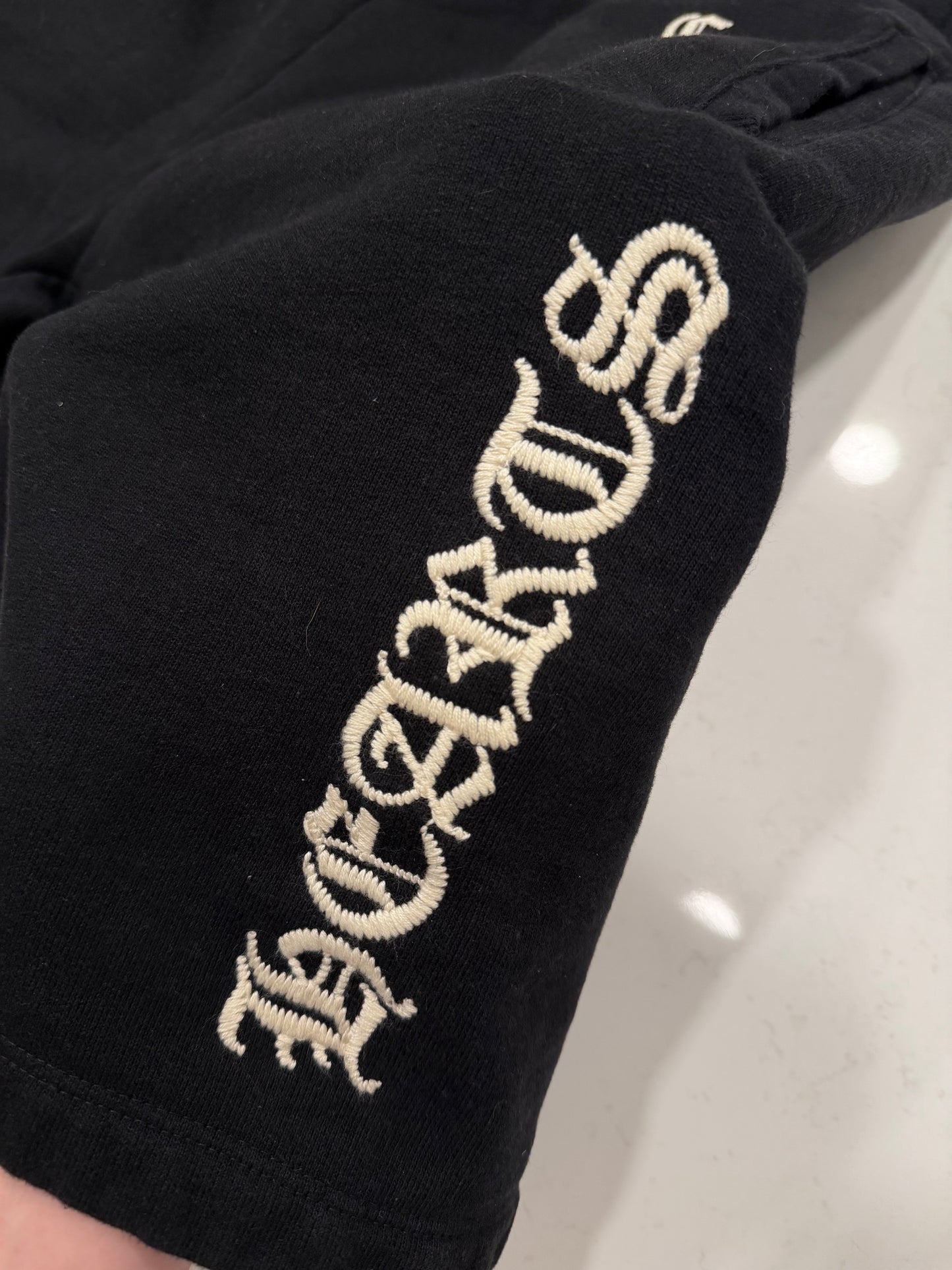Chrome Hearts Sweat Shorts Black Embroidered Size Large