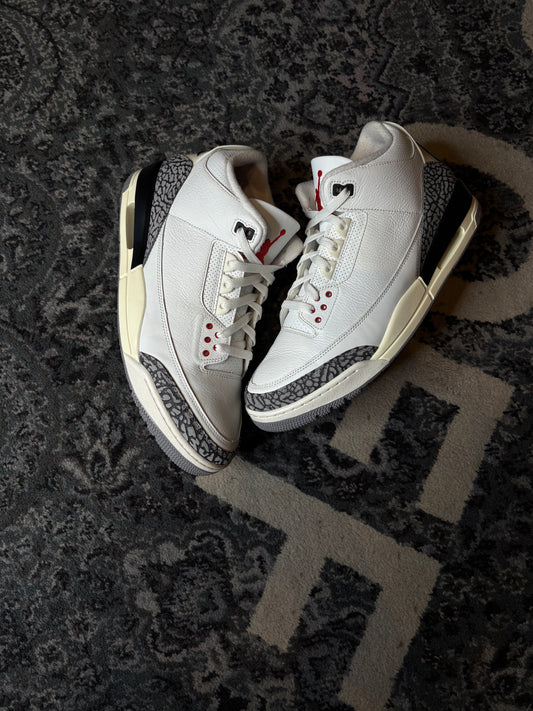 Jordan 3 Retro “White Cement Reimagined” Clean No Box Size 13