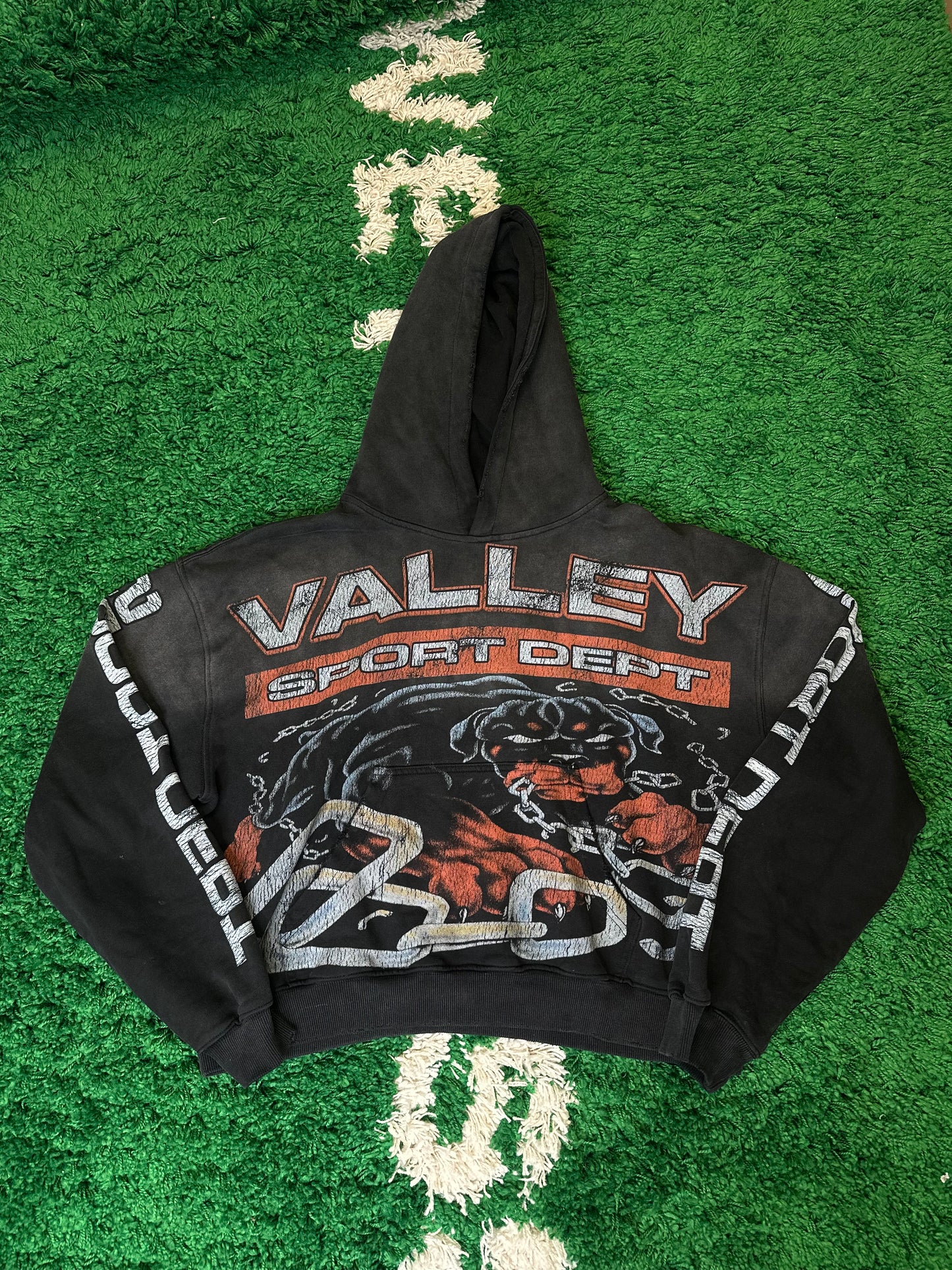 Vale Bulldog Hoodie Size Large