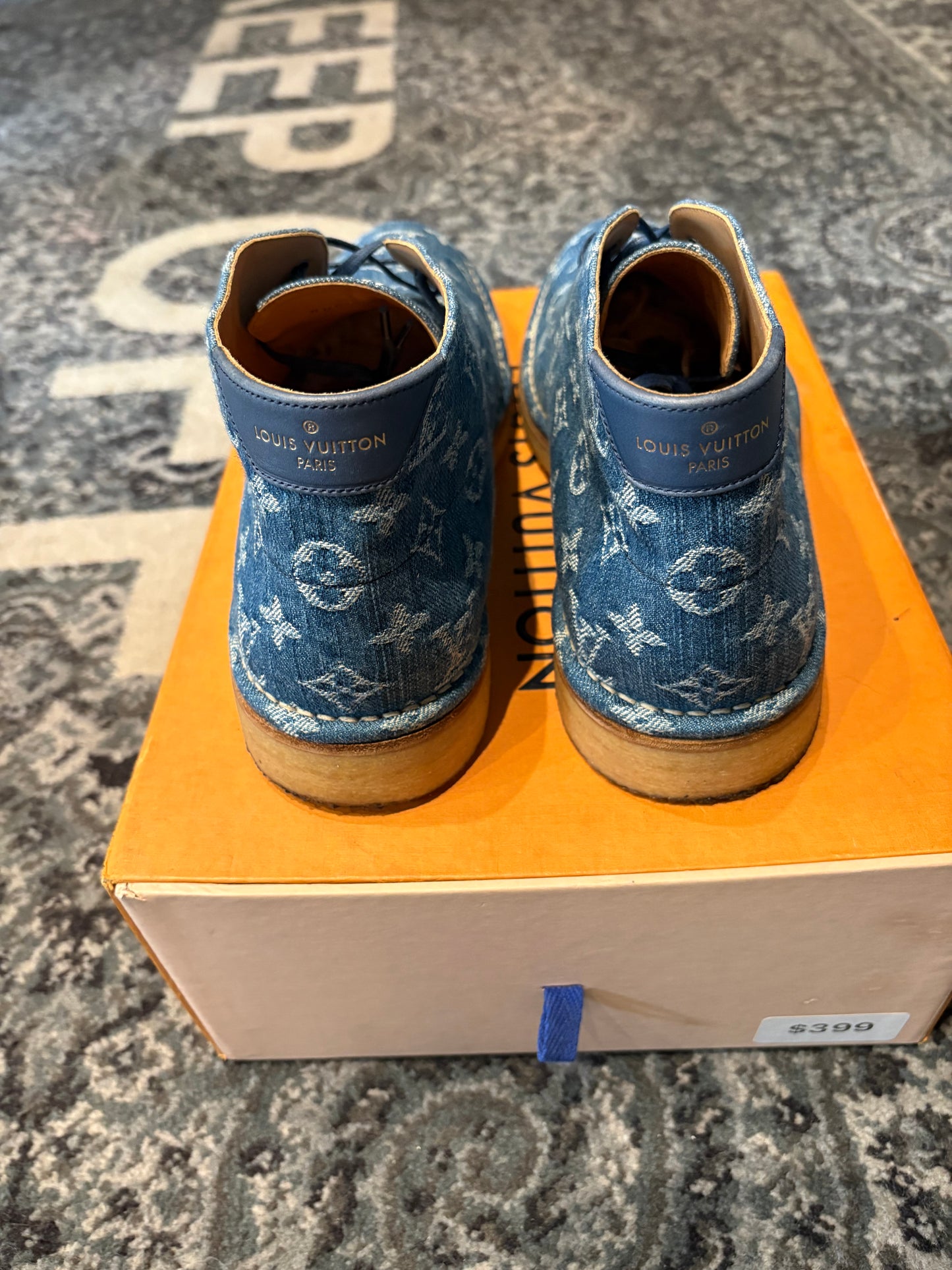 LV Monogram Denim Boots CLEAN OG SIZE 10M