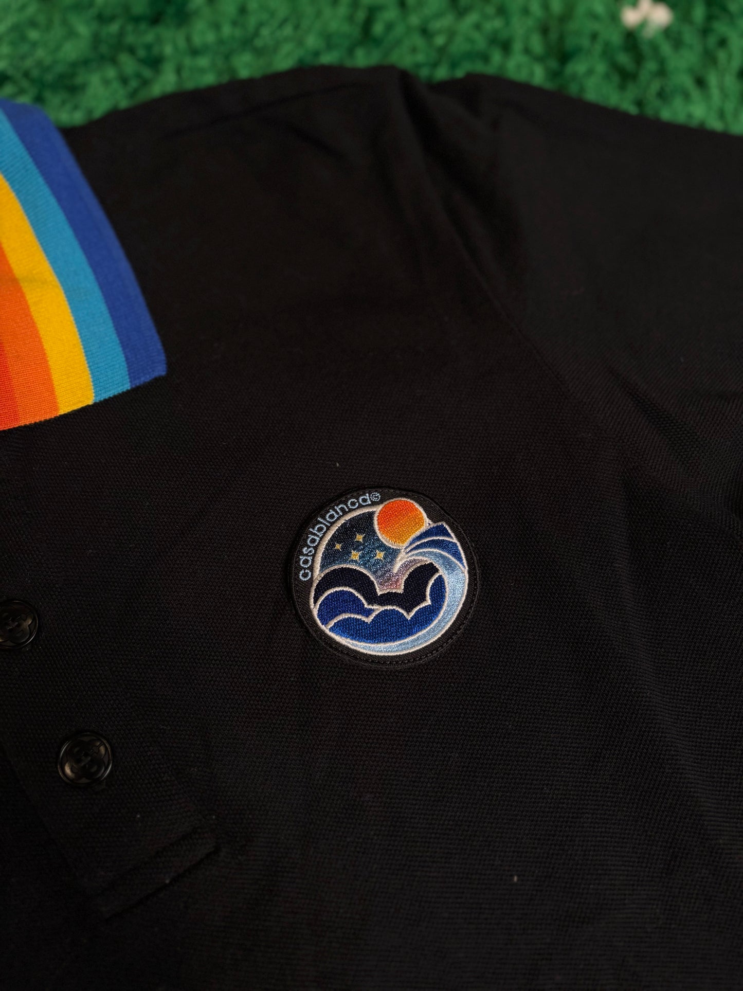 Casablanca Rainbow Collared Polo Size Medium