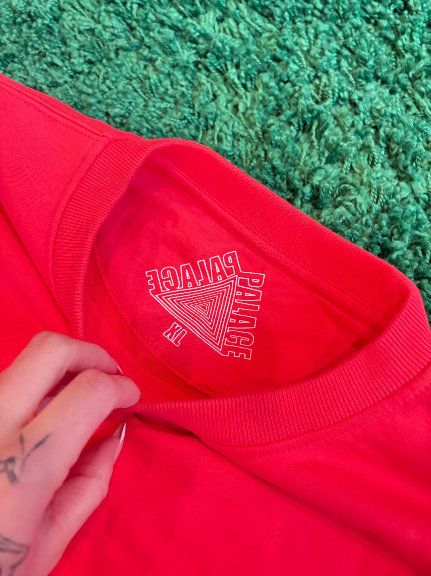 Palace Weed Crewneck Red Size XL