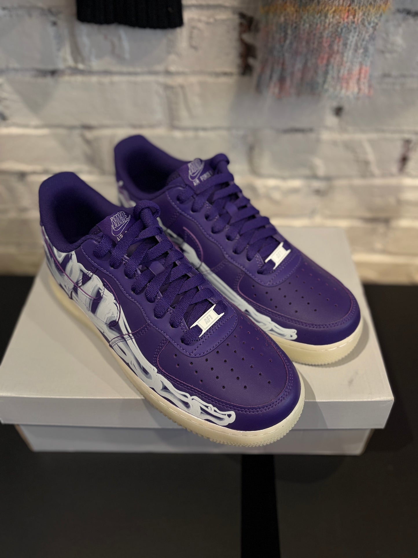 AF1 Low ‘07 Purple Skeleton Halloween DS OG Size 9.5