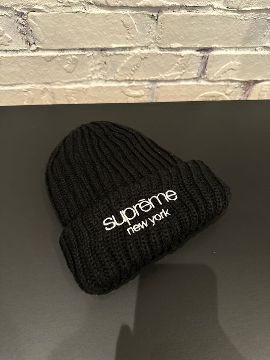 Supreme Black Knit Beanie DS