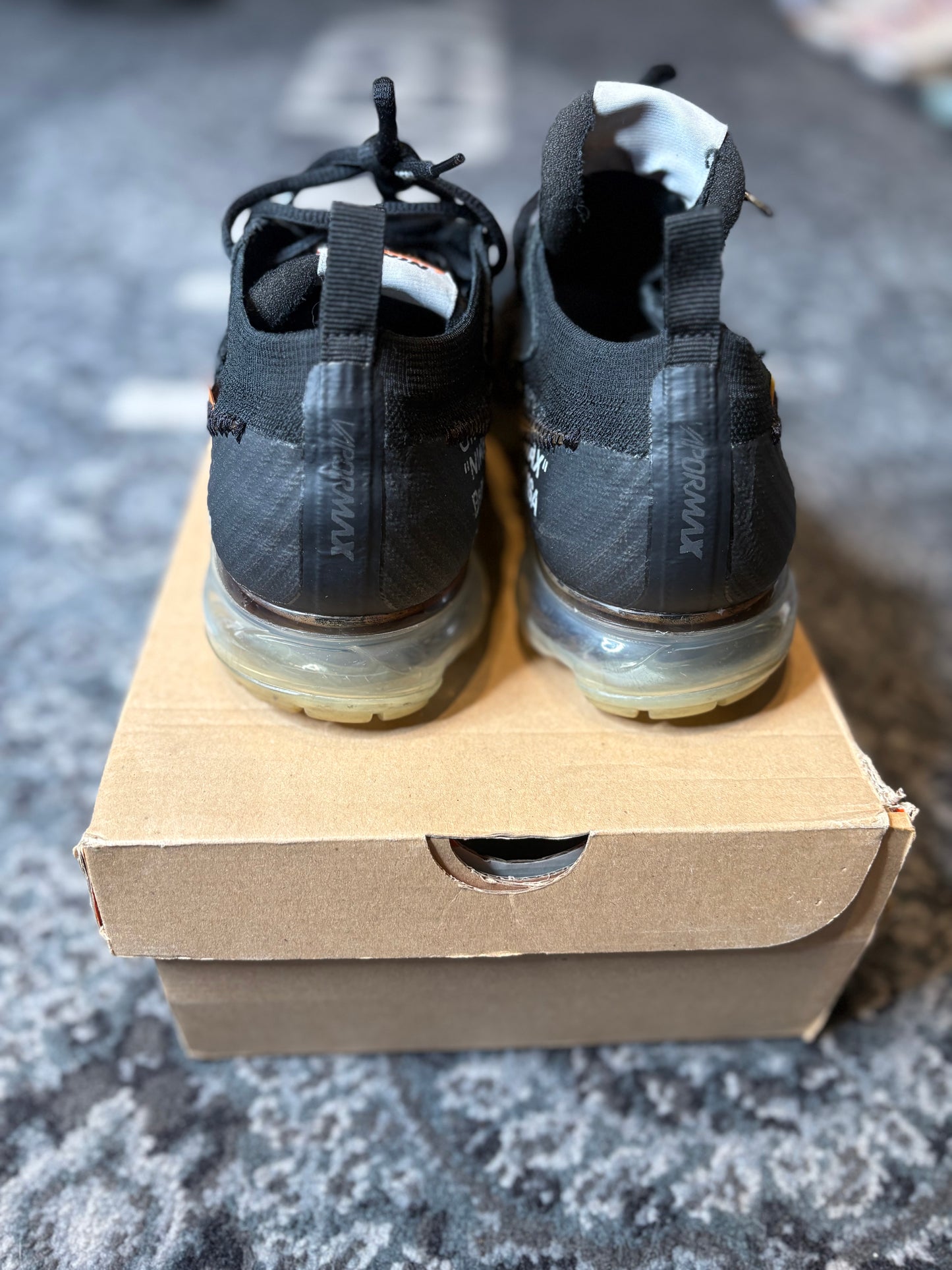 Nike Off White VaporMax Black Clean Og Size 8.5