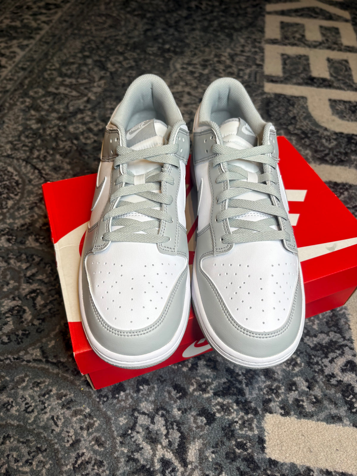 Nike Dunk Low “White Light Smoke Grey” Vnds Og Size 12
