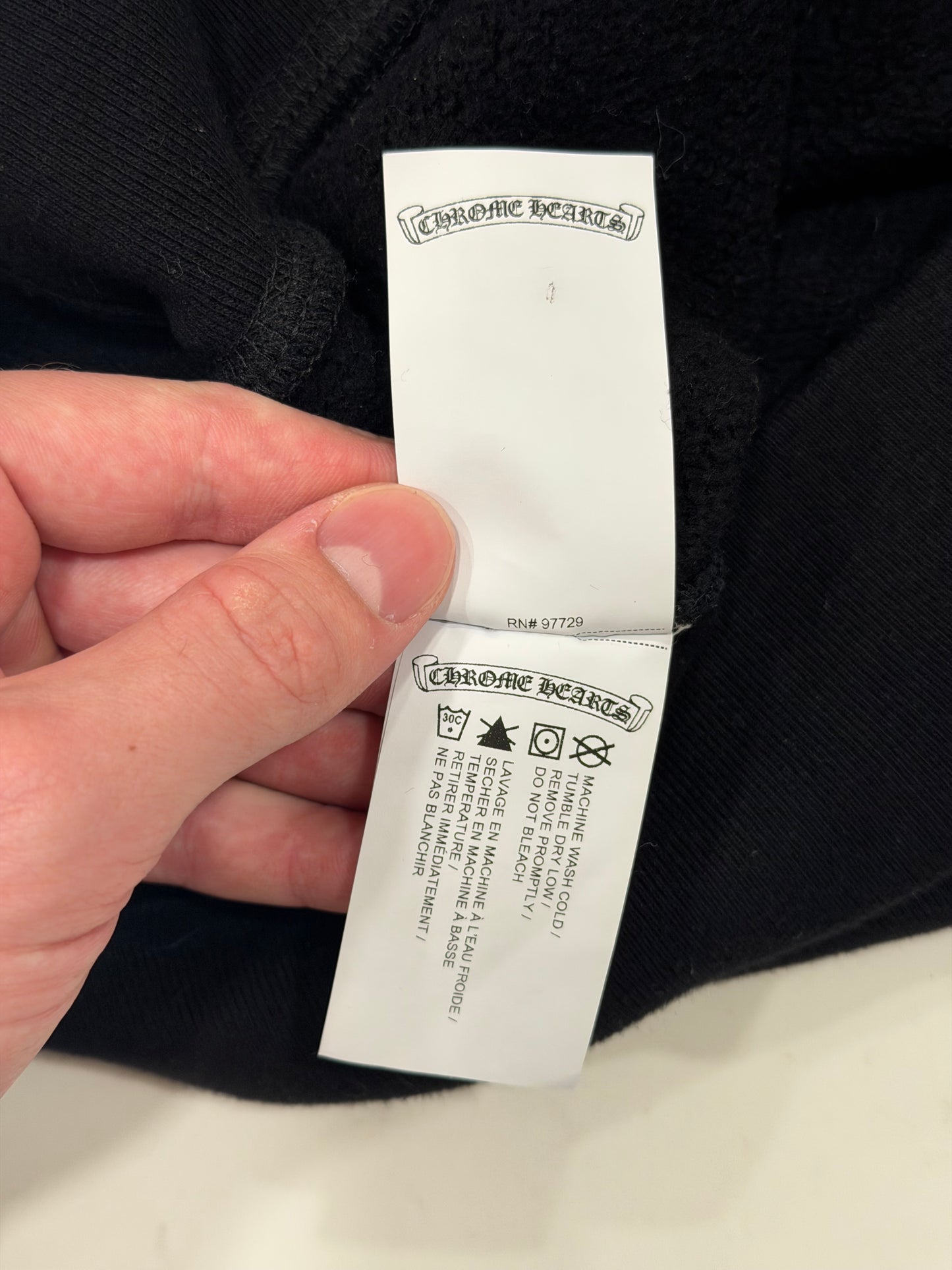 Chrome Hearts Sweat Tee Black Embroidered Size Medium