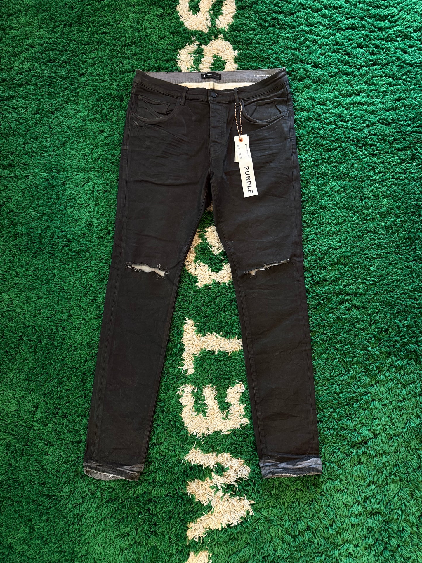 Purple Jeans Black Size 34