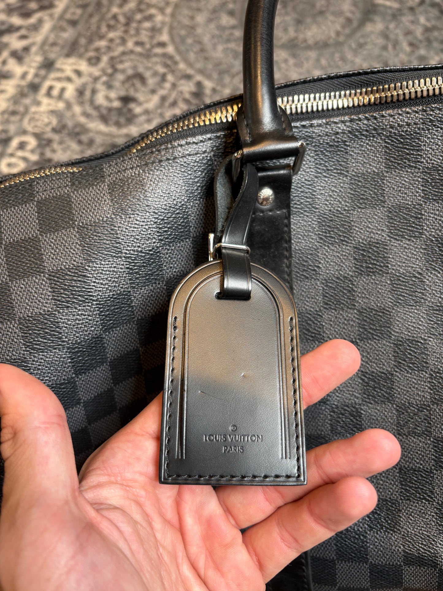 Louis Vuitton Duffle Black PO Size 55