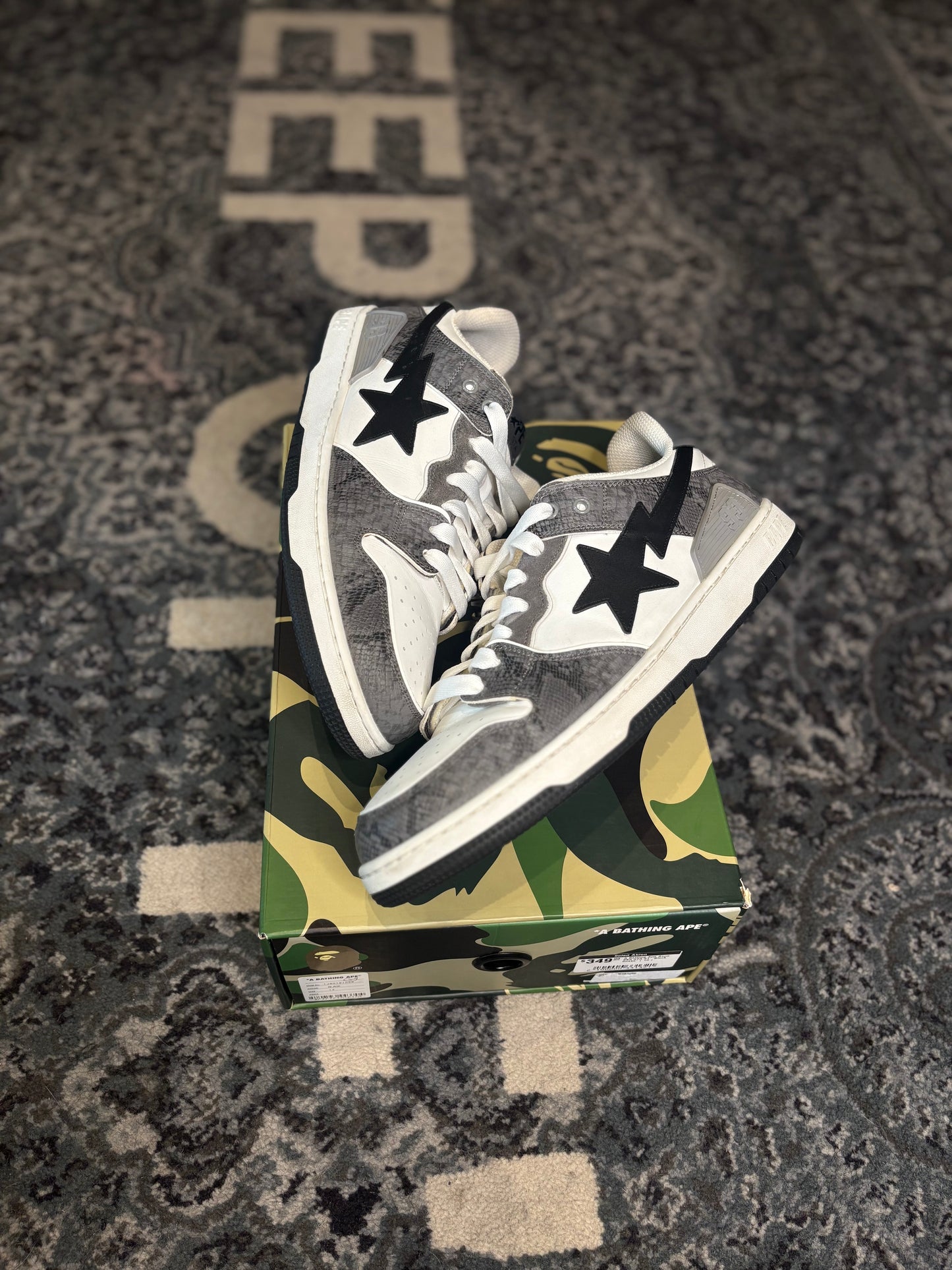Bape Sk8 Sta “Black Snake” Clean OG Sz 13
