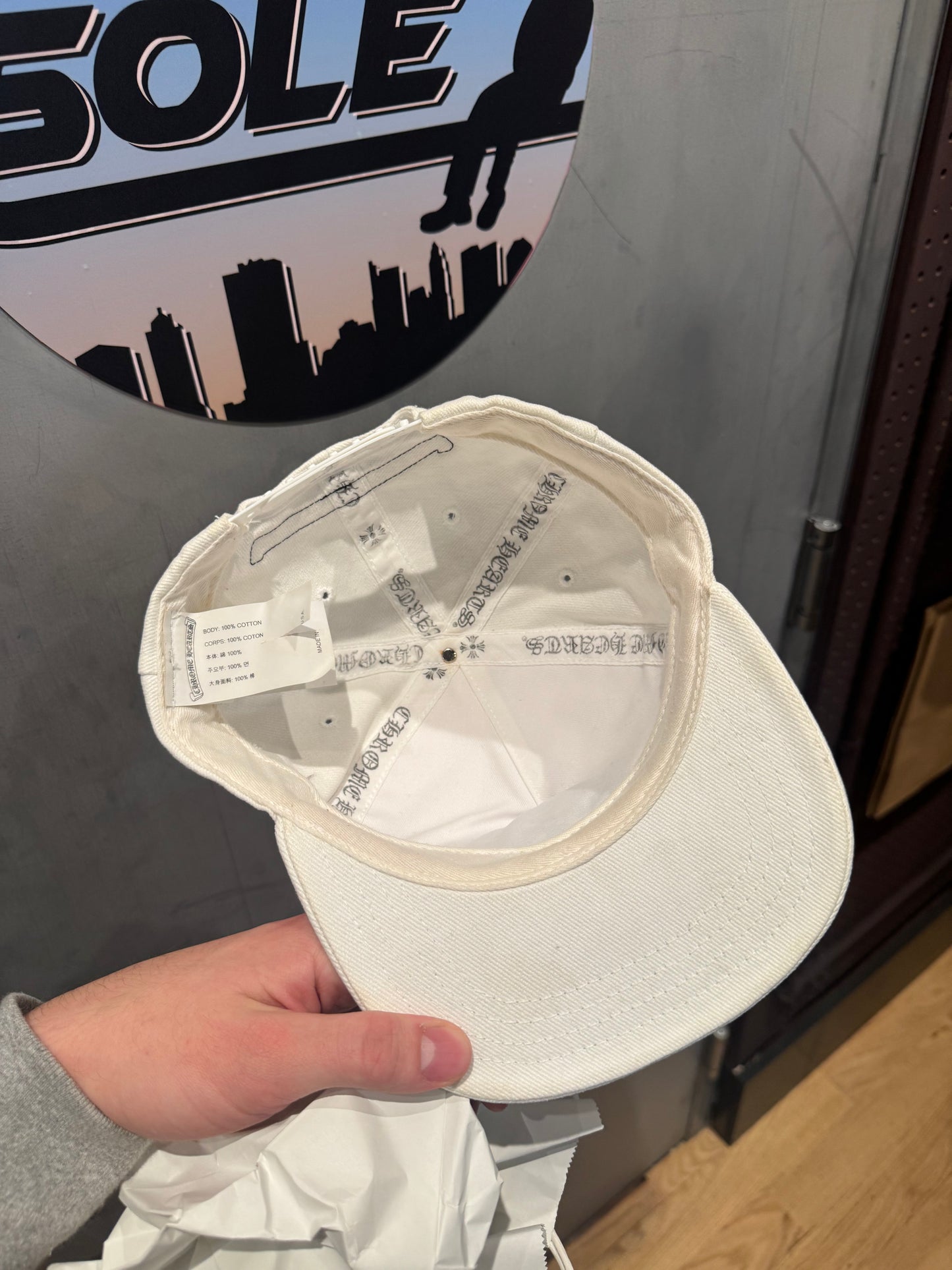 Chrome Hearts Trucker Hat ‘Horse Shoe Logo’ White/Blue PO