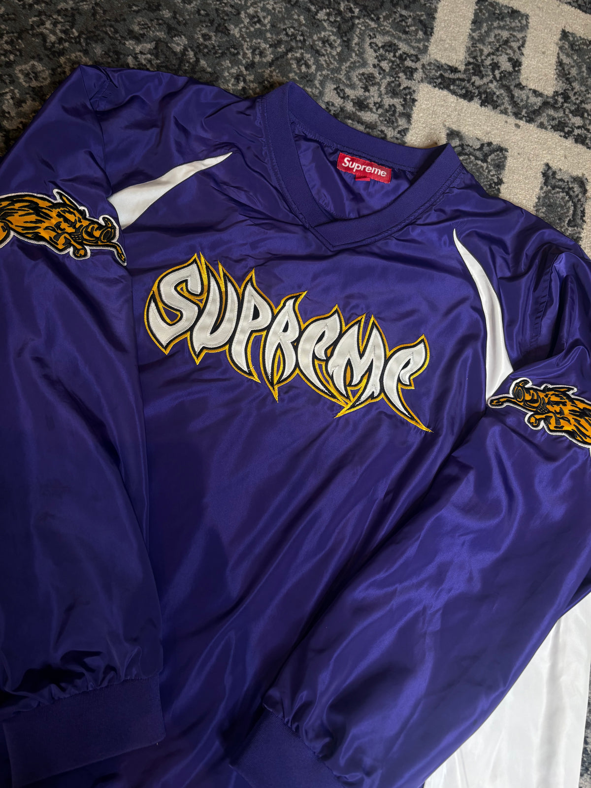 Supreme Warthog Warm Up Pullover “Purple” Size Medium