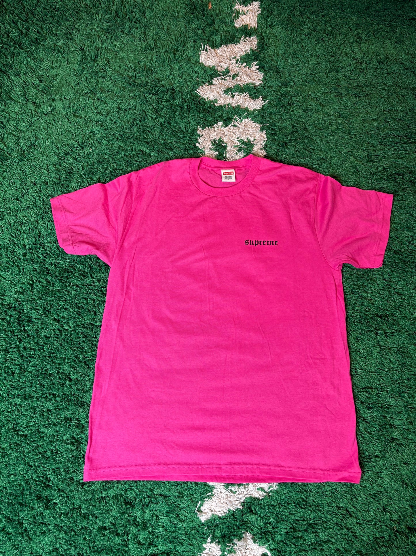 Supreme Flag Tee Pink Size Large