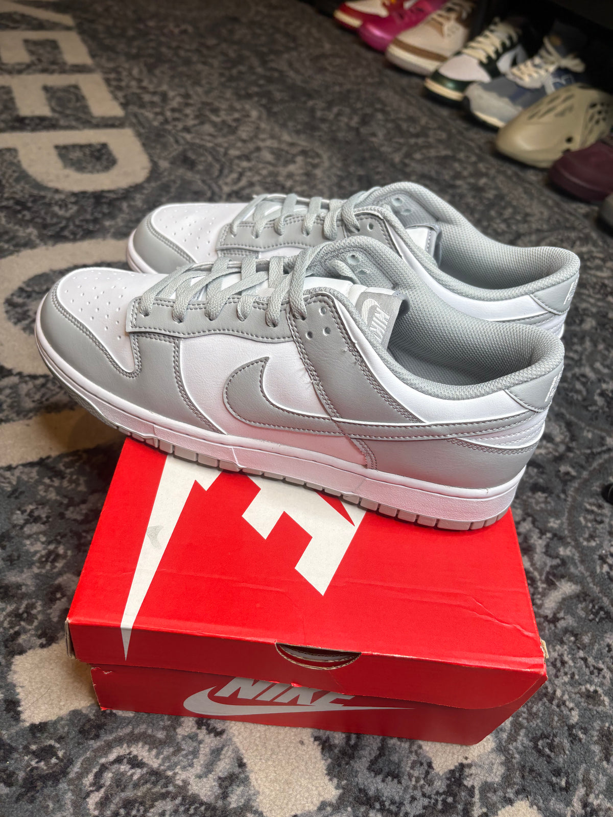 Nike Dunk Low “White Light Smoke Grey” Vnds Og Size 12