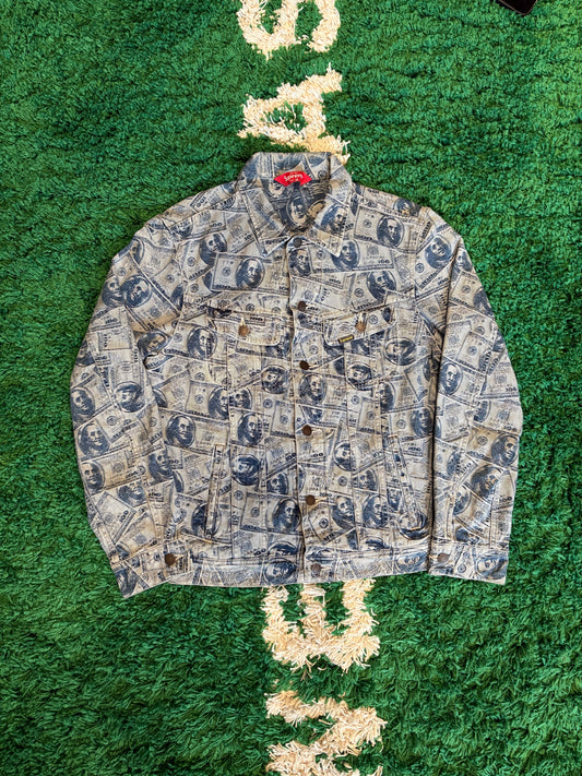 Supreme 100 Dollar Bill Trucker Jacket PO Size M