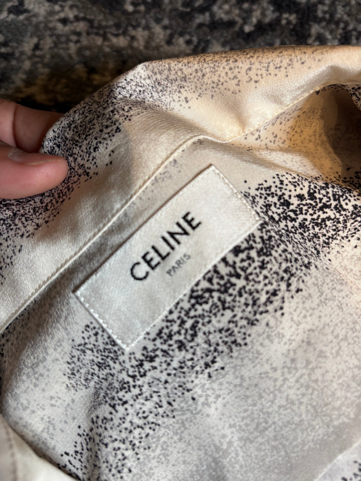 Celine Hawaii Camp-Collar Printed Silk Crepe de Chine Shirt Size Medium(38)