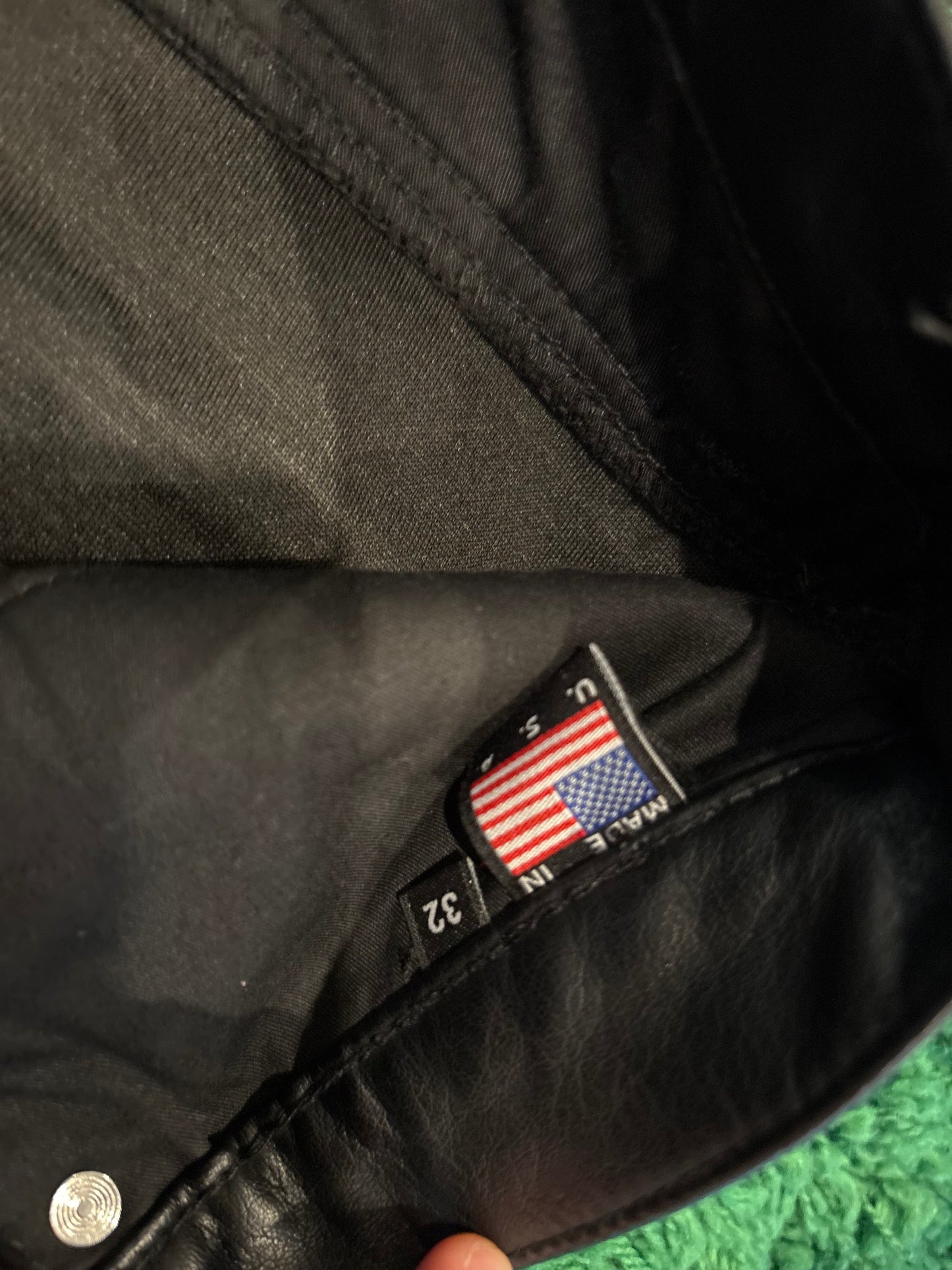 Lost Shadows Black Leather Pants Size 32