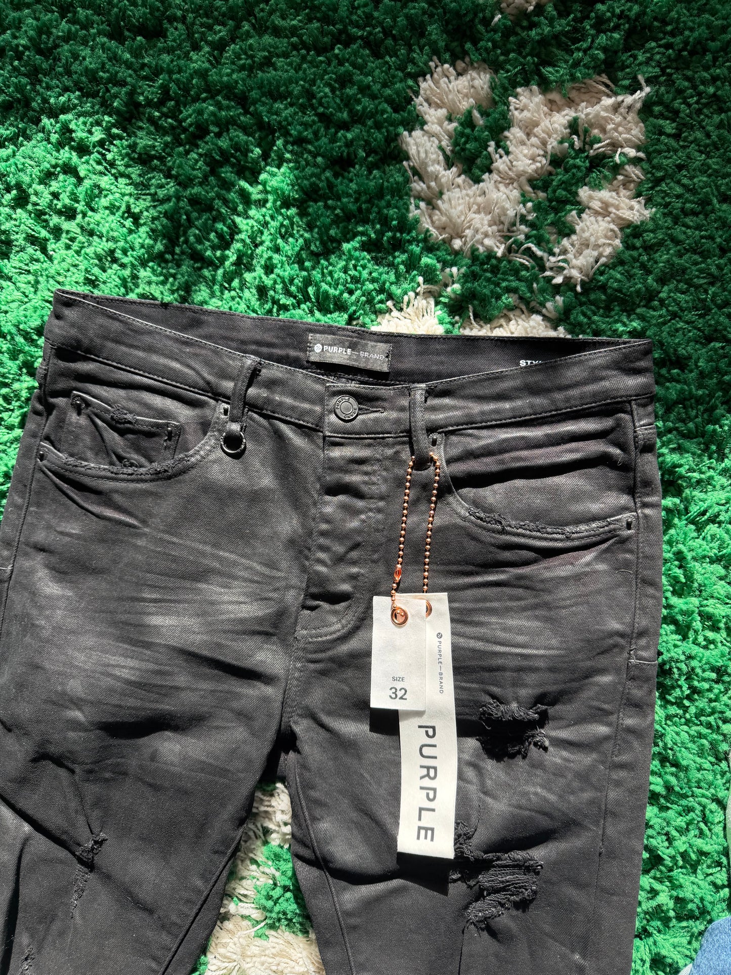 Purple Jeans Black Resin Size 32