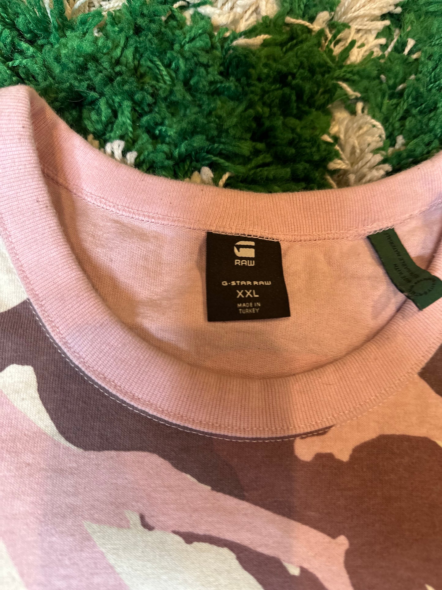 Gstar Raw Tee Pink Camo Size XXL