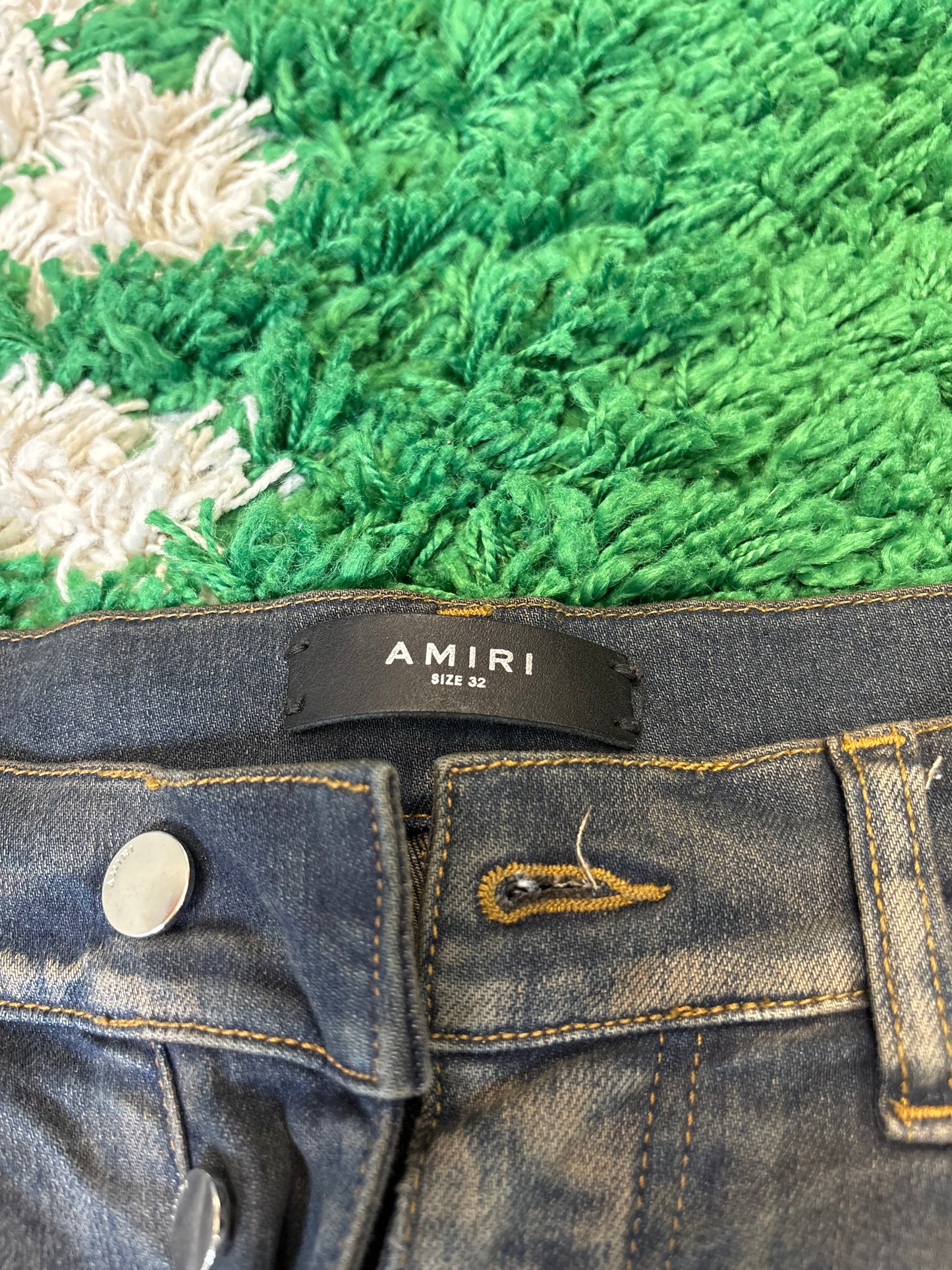 Amiri Jeans Medium Wash Distressed Size 32