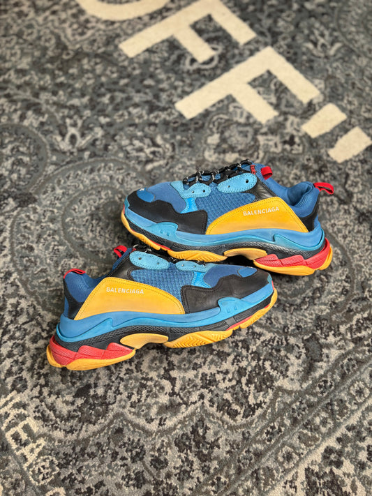 Balenciaga Triple S Blue/Orange PO NB Size 12