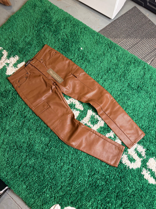 Valabasas Jeans Brown Leather Size 34