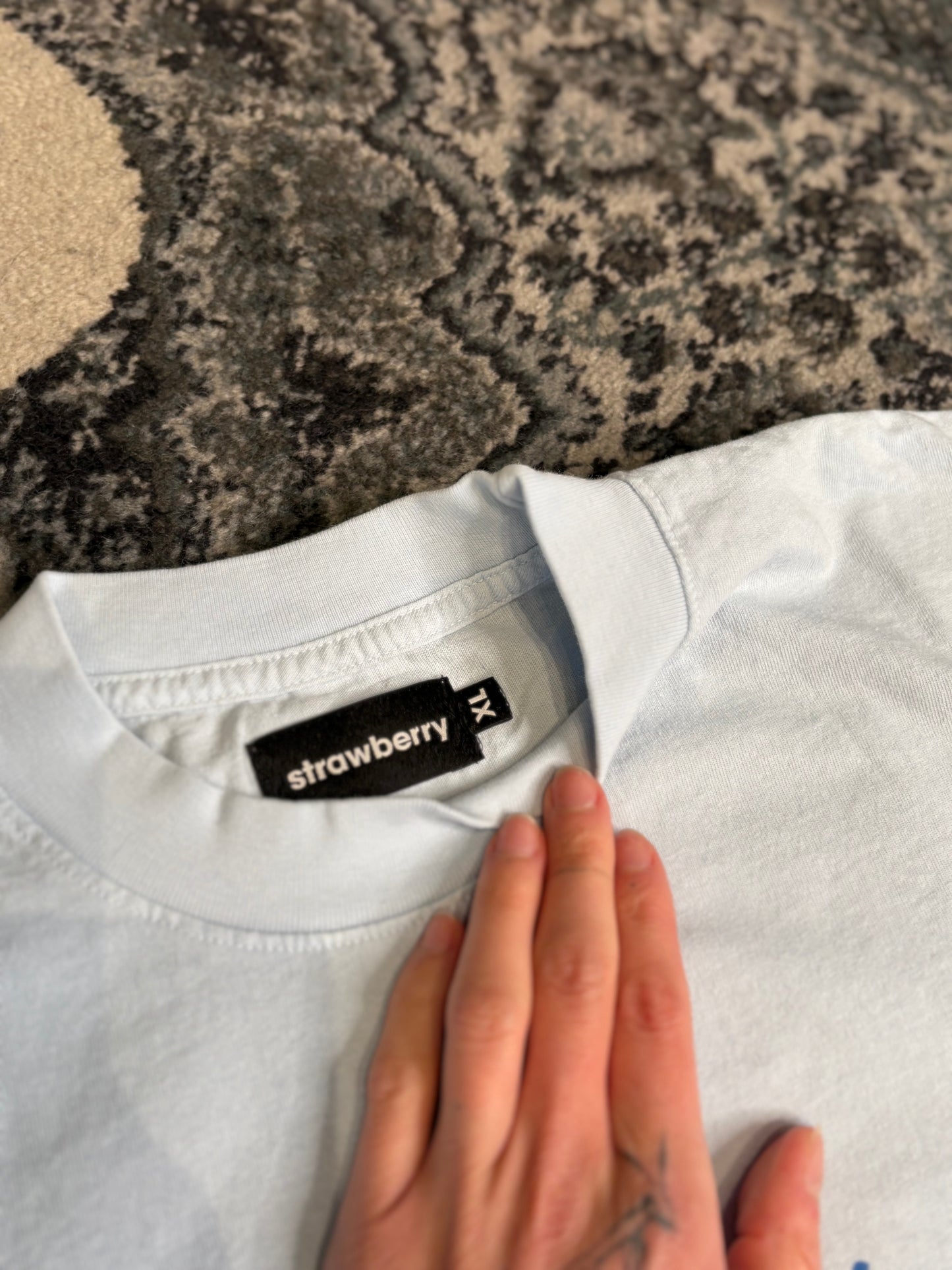 Strawberry Tee Blue Arabic DS Size XL