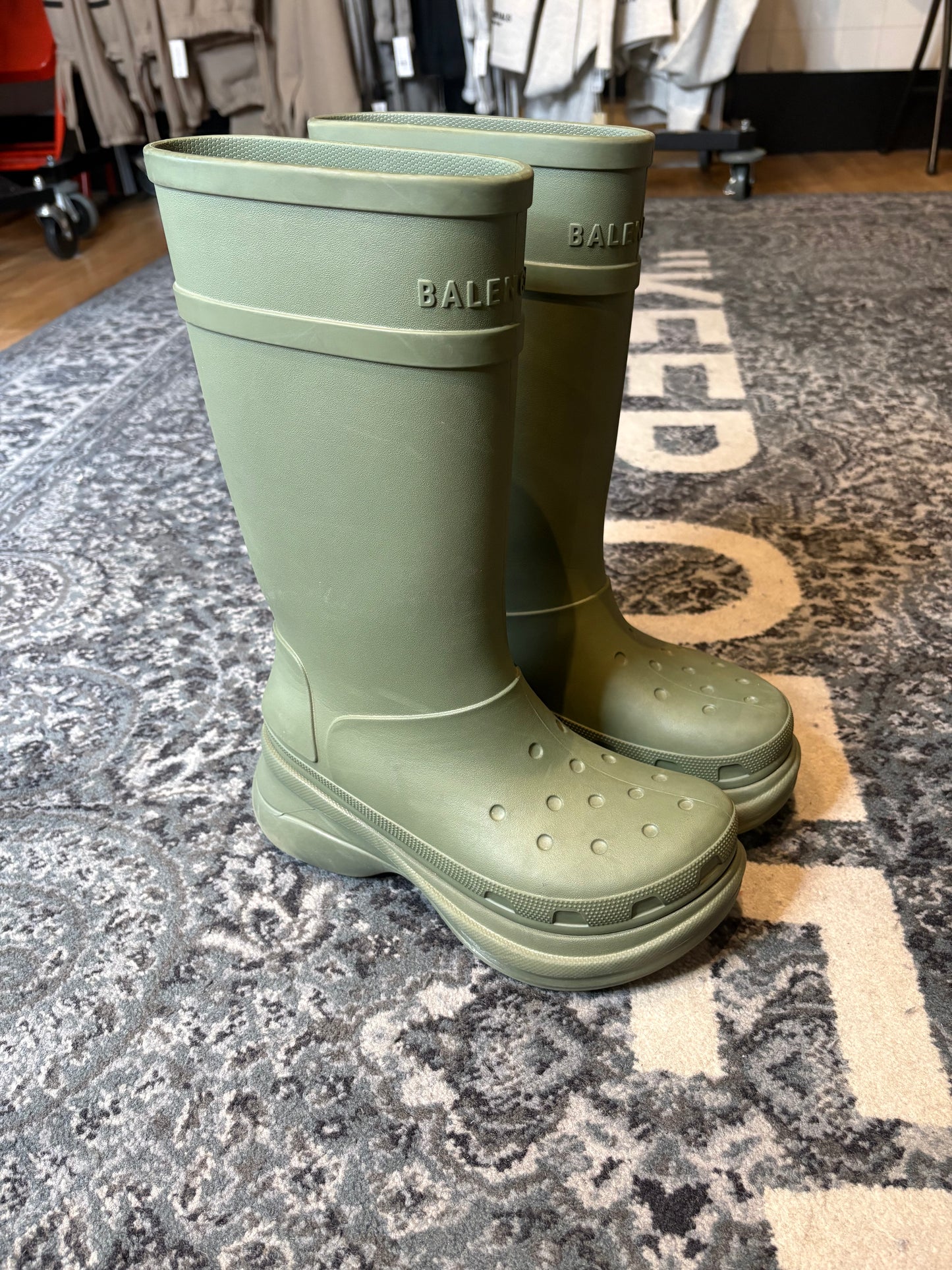 Balenciaga Croc Boot Green Clean Nb Size 9(42 EU)