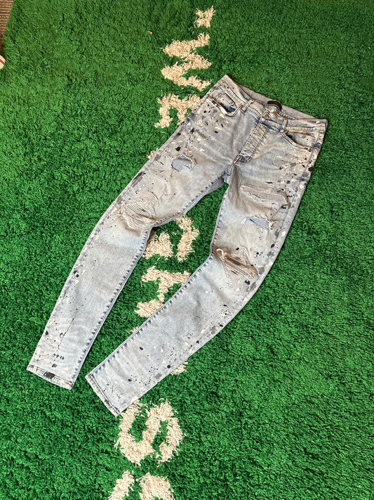 Amiri Jeans Light Wash Paint Size 34