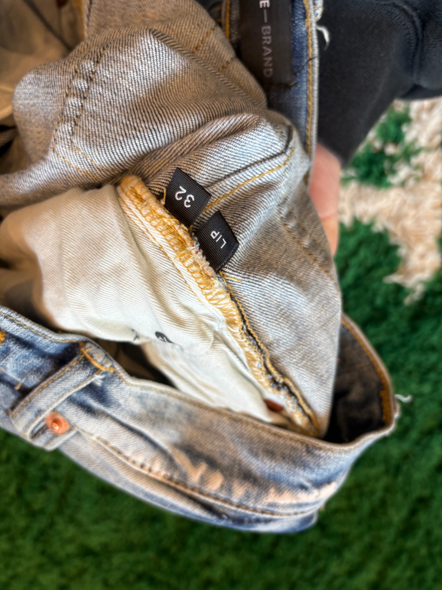 Purple Jeans Light Wash Distressed Size 32