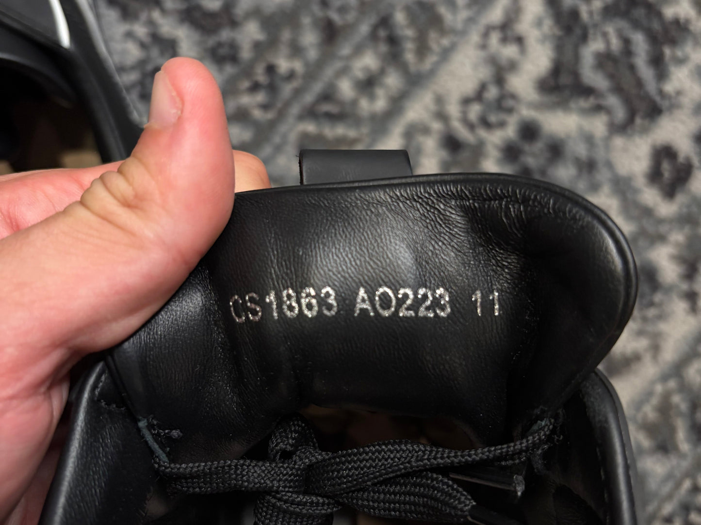 Dolce & Gabbana Black Leather Sneaker PO NB Size 11