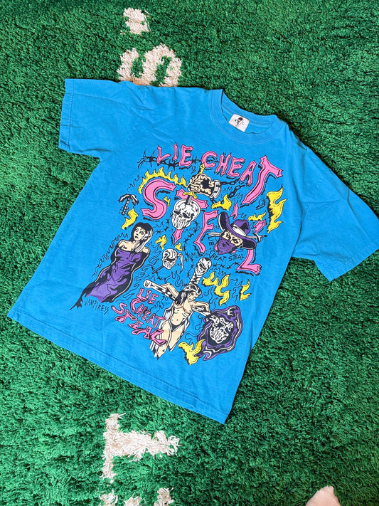 Warren Lotas Lie Steal Cheat Tee Size XL