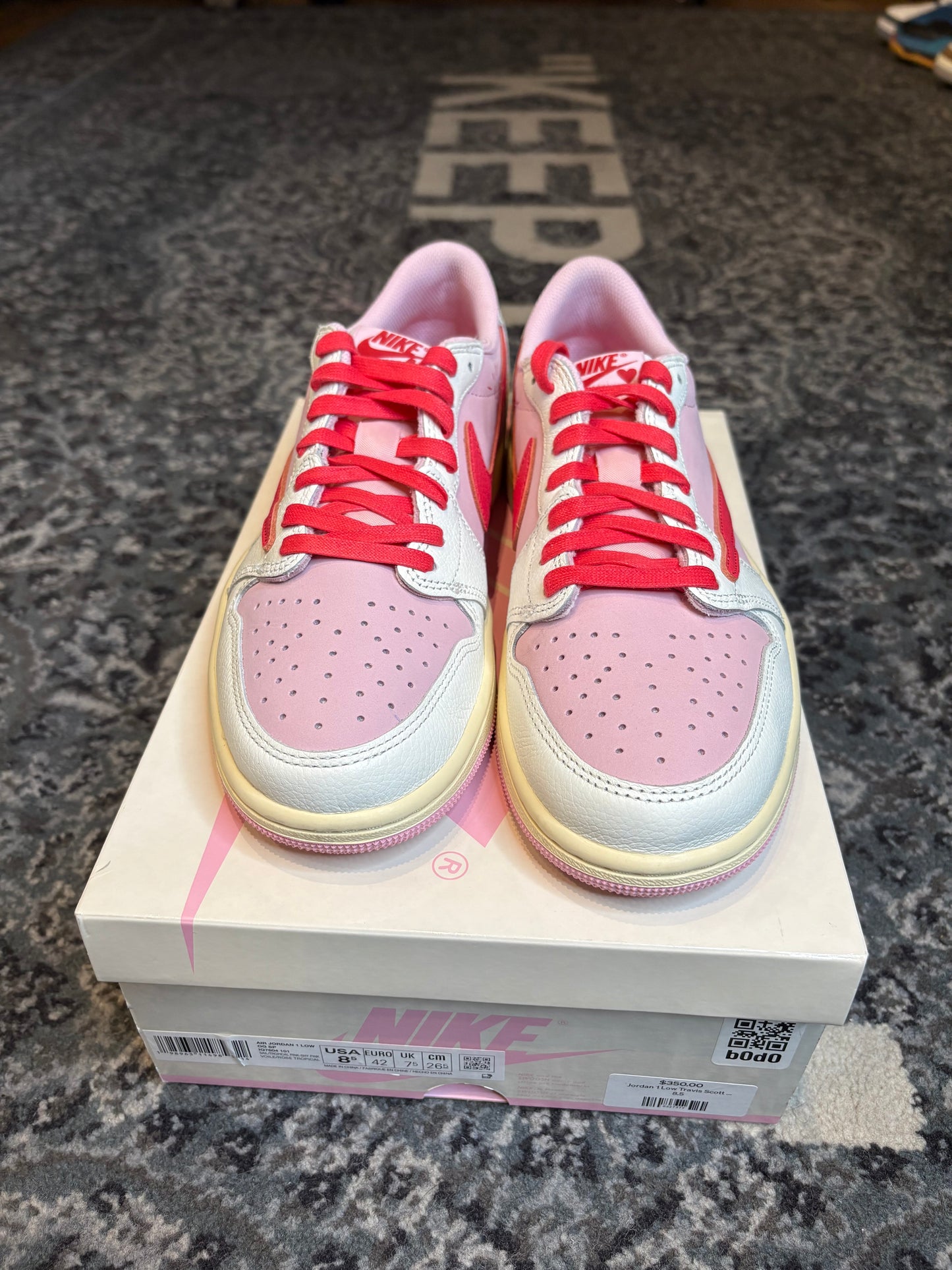 Jordan 1 Retro Low “Travis Scott Tropical Pink” Clean Og Size 8.5