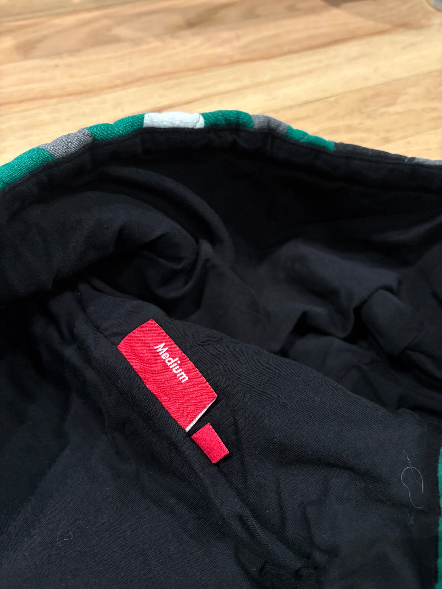 Supreme Green Camo Quilted Zip Hoodie DS Size Medium