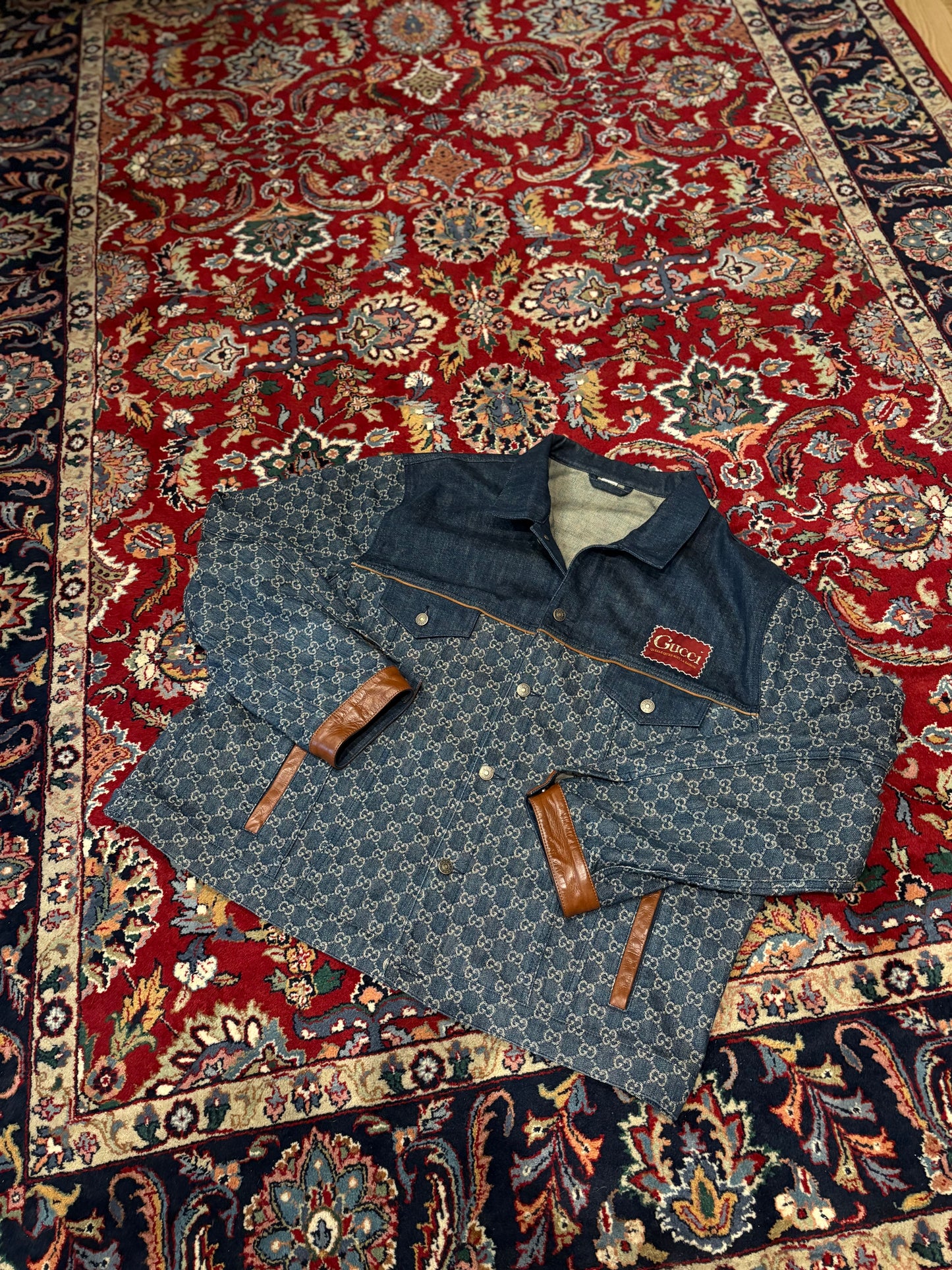 Gucci Monogram Denim Jacket Size 60