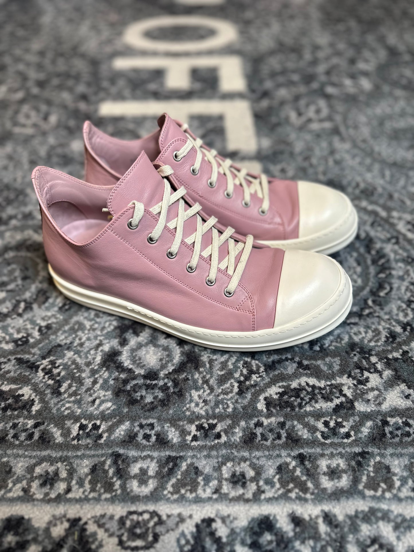 Rick Owens Ramone Low Pink Leather CLEAN NB SIZE 11(44EU)
