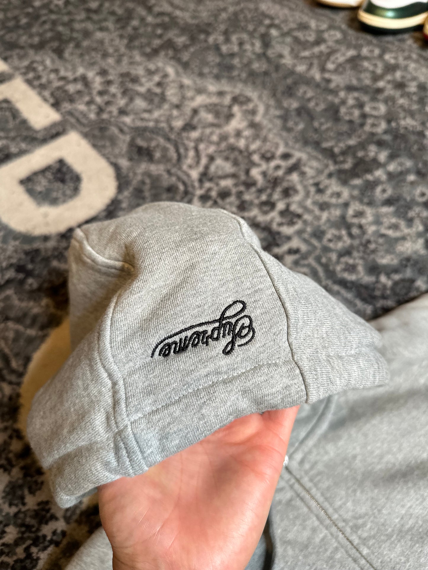 Nike Supreme Gray Zip Hoodie Size XL