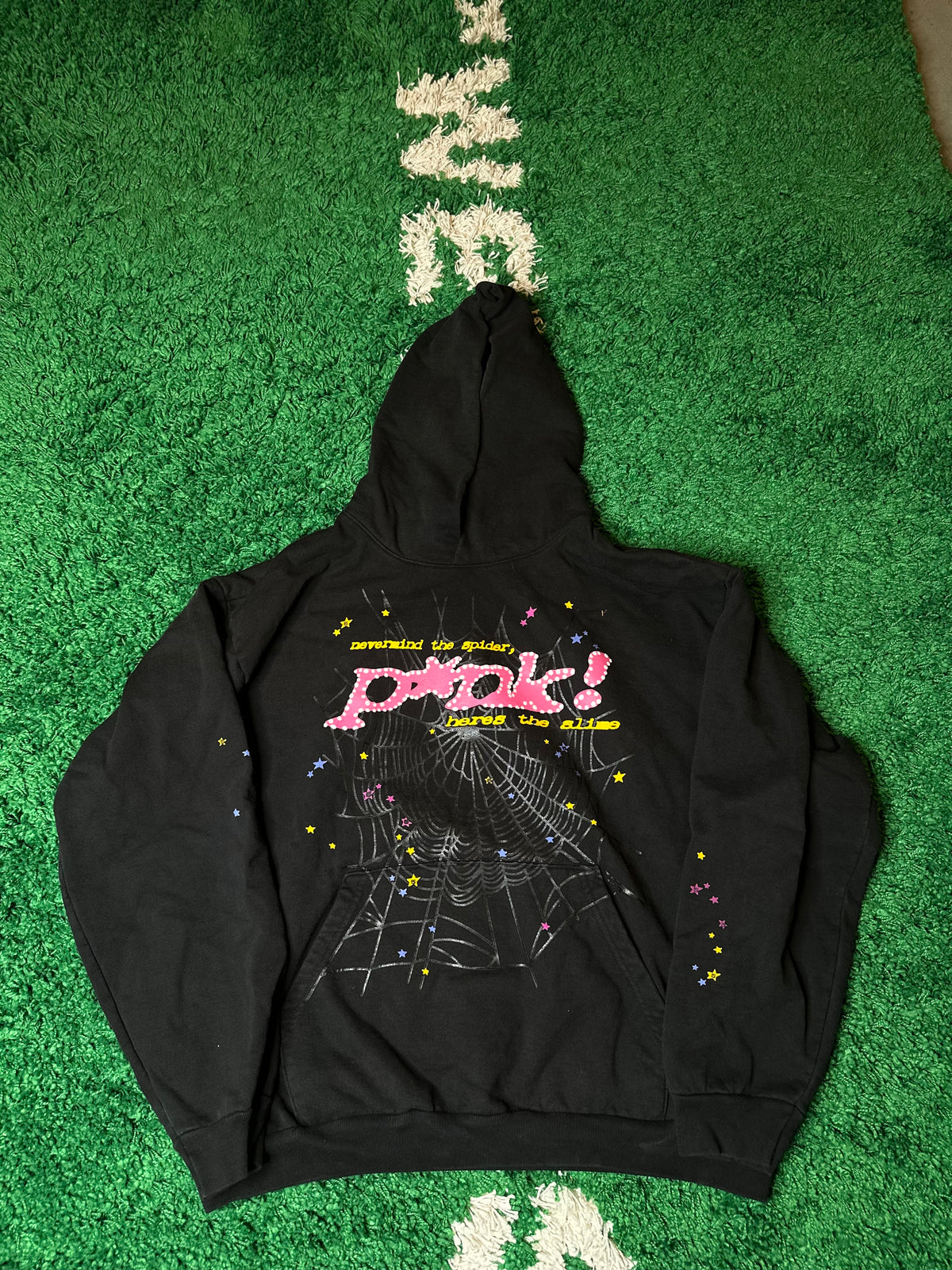 Sp5der Pink! Hoodie Black Size XL