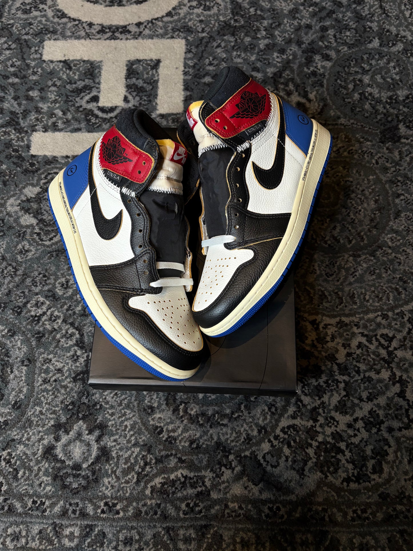 Jordan 1 Retro “Fragment x Union La Varsity Red Sport Royal” Ds Og Size 9