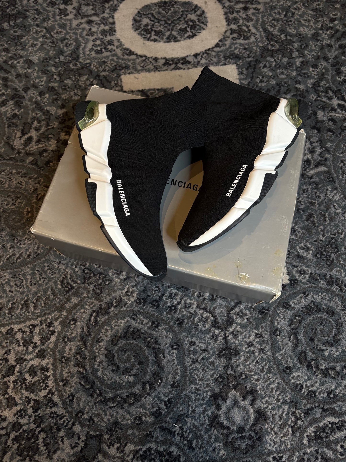 Balenciaga Speed Trainer “Black White” Clean Og Size 7(40 EU)