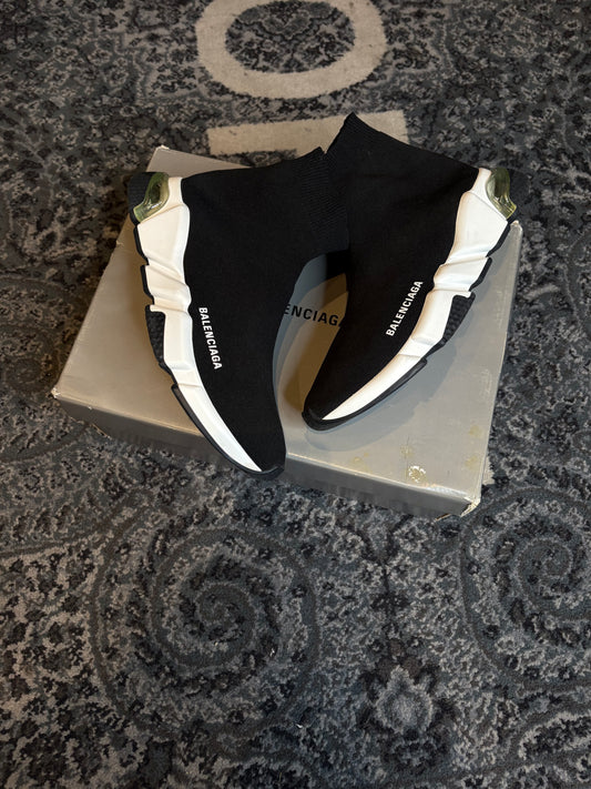 Balenciaga Speed Trainer “Black White” Clean Og Size 7(40 EU)