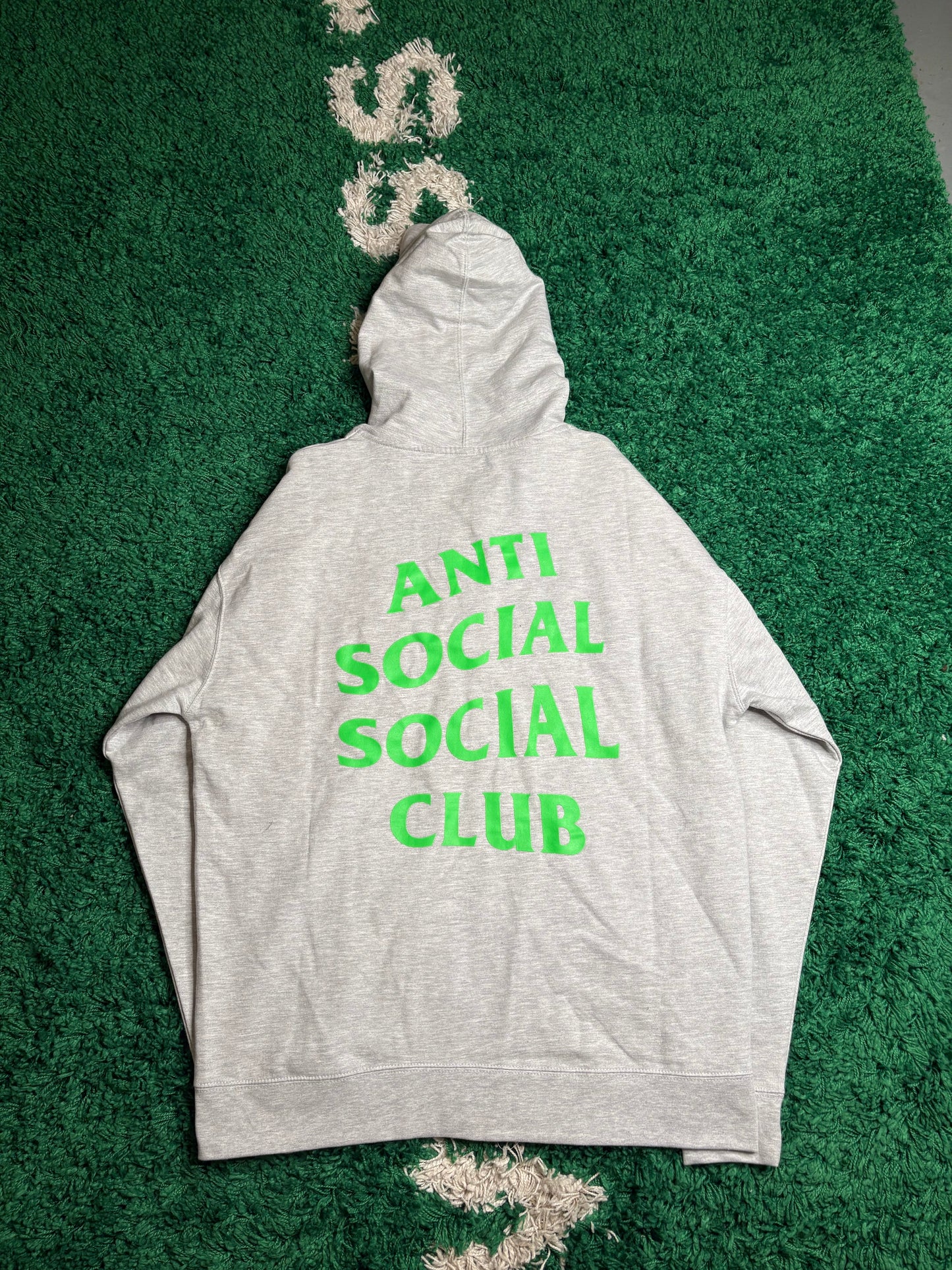 ASSC Gray/Green Zip Hoodie Size XL