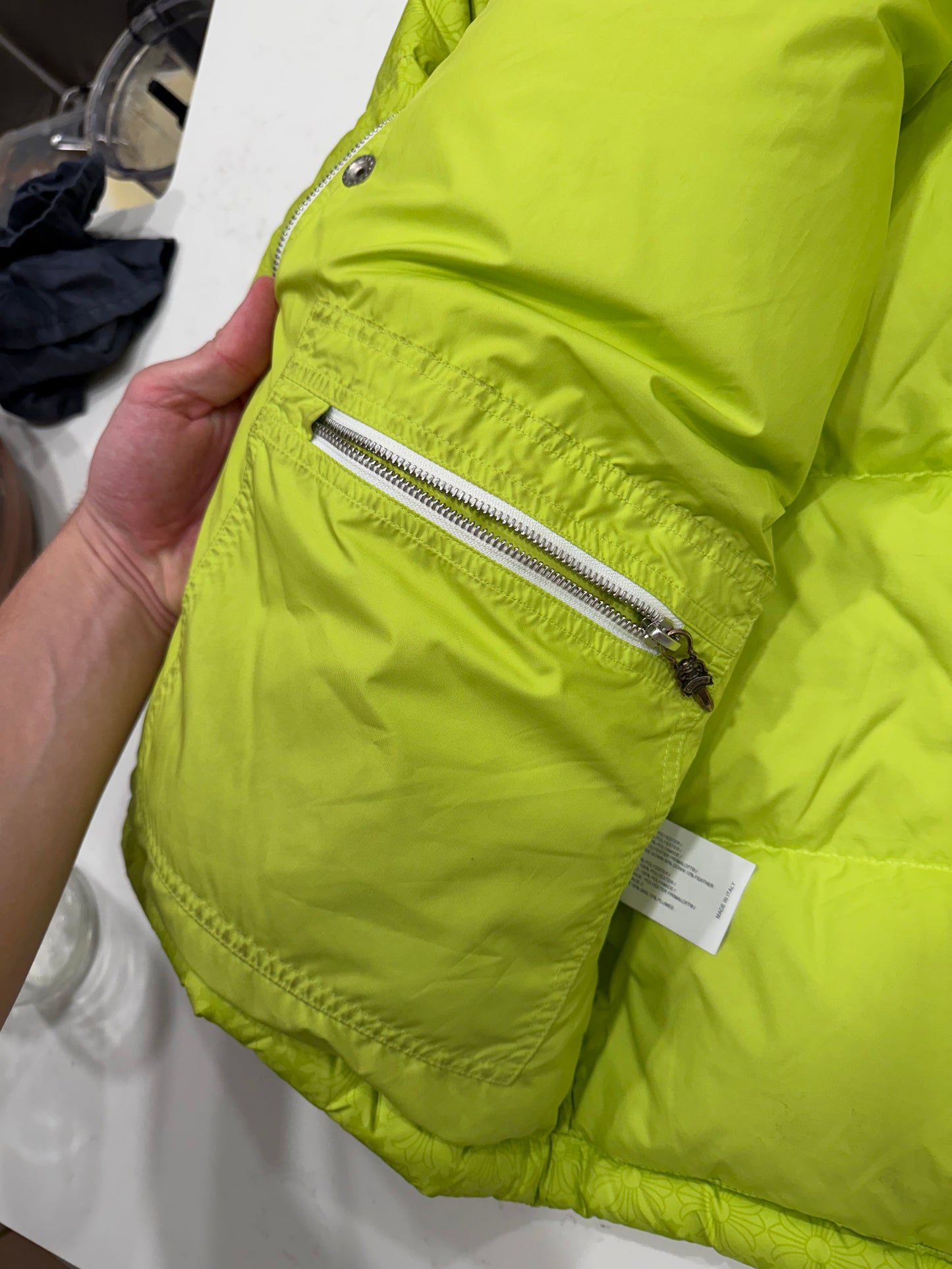 Chrome Hearts Green Quilted Puffer Jacket Size Medium
