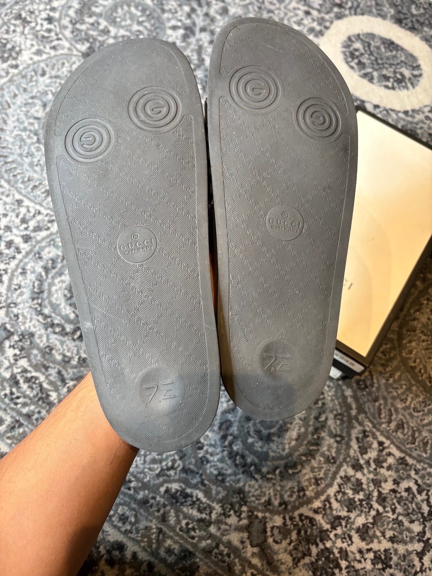 GUCCI Pursuit Matelasse Rubber Slides PO OG SIZE 13