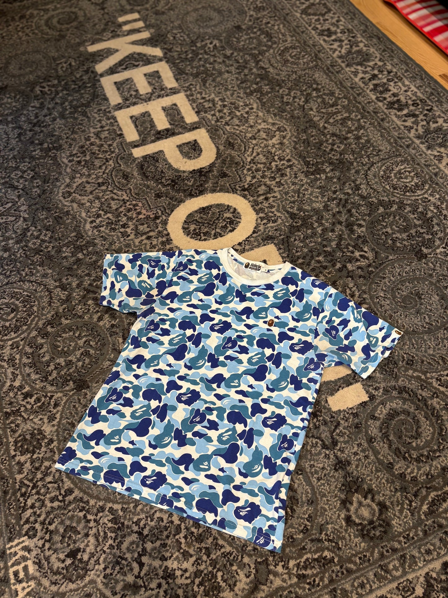 Bape Blue Camo Tee Size Medium