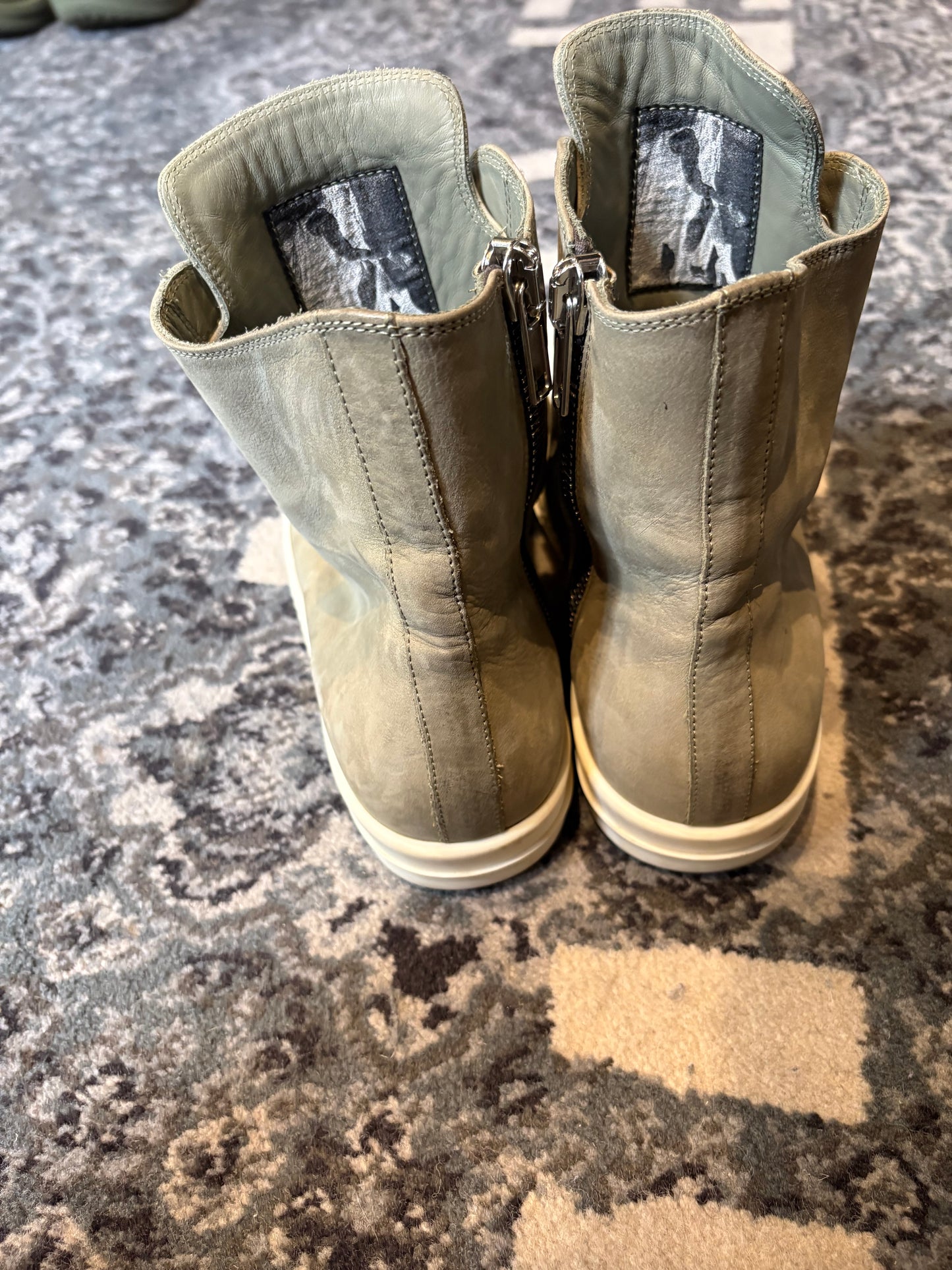 Rick Owens Ramone Green Leather Po Nb Size 8(41 EU)